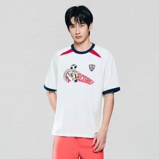 【GIORDANO 佐丹奴】男裝印花短袖T恤 小小兵足球系列(01 皎白)