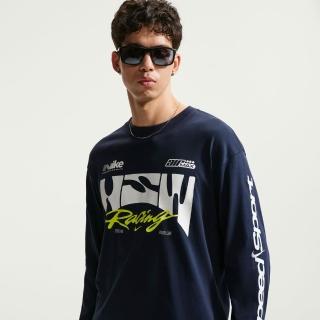 【NIKE 耐吉】長袖上衣 男 寬鬆 AS U NSW TEE LSE LS SWOOSH SPE 藍 IM3782-451