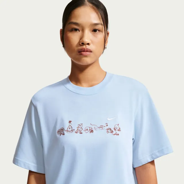 【NIKE 耐吉】短袖上衣 女 T恤 寬鬆 AS W NSW SS TEE BOXY 藍 IW1213-407(3S4999)