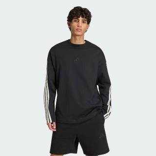 【adidas 愛迪達】長袖上衣 男 寬鬆版型 亞規 M AK 3S LS TEE 黑 KF2427