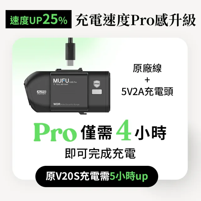 【MUFU】V20S Pro雙鏡頭機車行車記錄器(不含記憶卡)