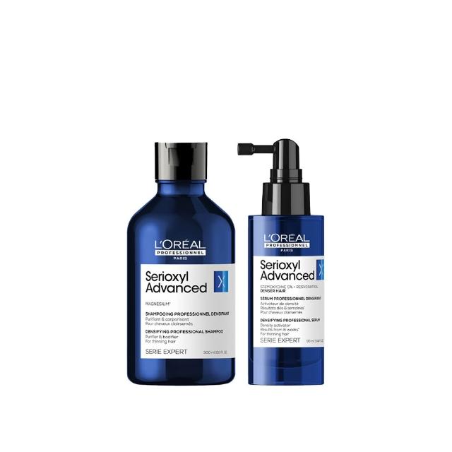 【L’OREAL 巴黎萊雅PRO】絲芮雅平衡健髮洗髮精+活力啟動精粹90ml (建髮小藍瓶/養髮/控油/頭皮精華)