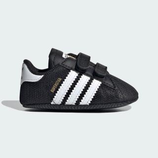 【adidas 愛迪達】Superstar Crib 小童 運動休閒鞋 魔鬼氈 舒適 黑 白(JH9971)