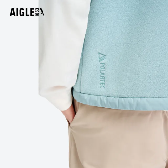 【AIGLE】女 POLARTEC 刷毛保暖背心｜AG-5A232A251 迷霧藍(女背心 保暖背心 刷毛外套 刷毛背心)
