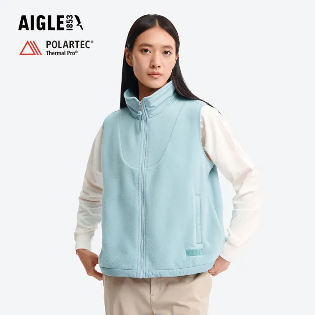 【AIGLE】女 POLARTEC 刷毛保暖背心|AG-5A232A251 迷霧藍(女背心 保暖背心 刷毛外套 刷毛背心)