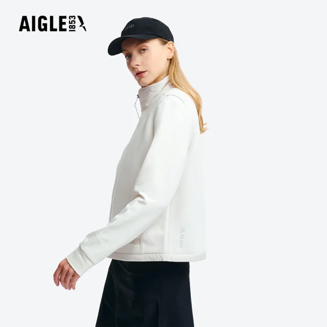 【AIGLE】女 POLARTEC 刷毛保暖背心｜AG-5A232A133 灰白(女背心 保暖背心 刷毛外套 刷毛背心)