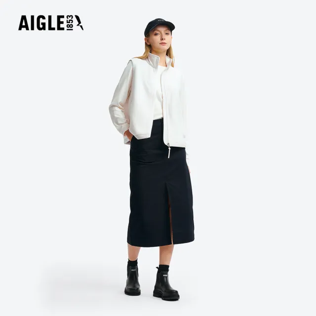 【AIGLE】女 POLARTEC 刷毛保暖背心｜AG-5A232A133 灰白(女背心 保暖背心 刷毛外套 刷毛背心)
