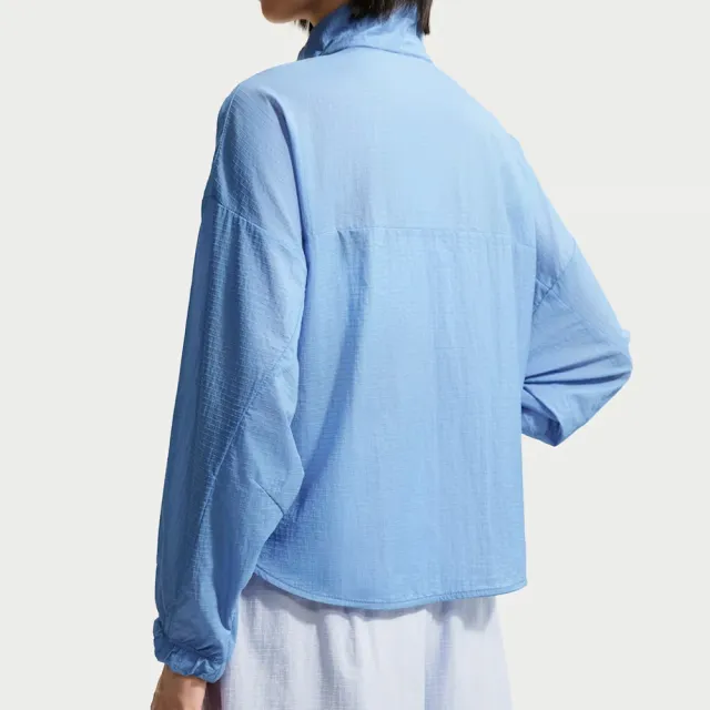 【NIKE 耐吉】As W Nsw Ltwt Ripstop Wr Jkt 女款 藍色 立領 拉鍊 外套 IF0588-486