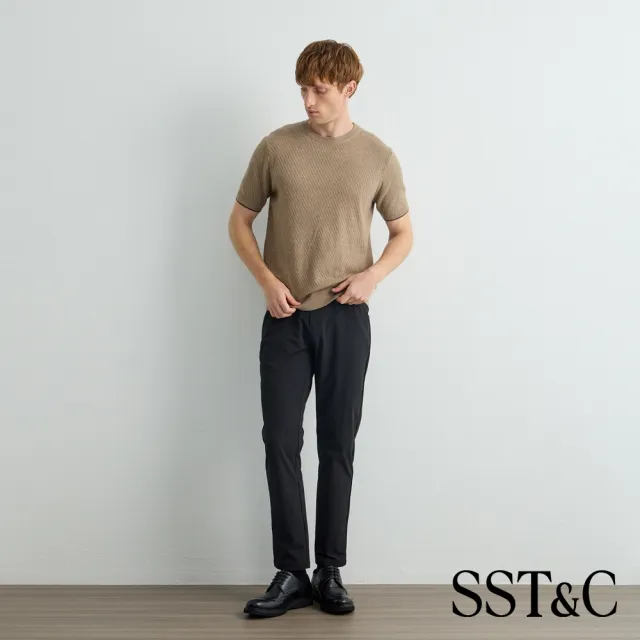 【SST&C】男裝_黑色輕防潑水修身版休閒褲81126916012(限時85折)