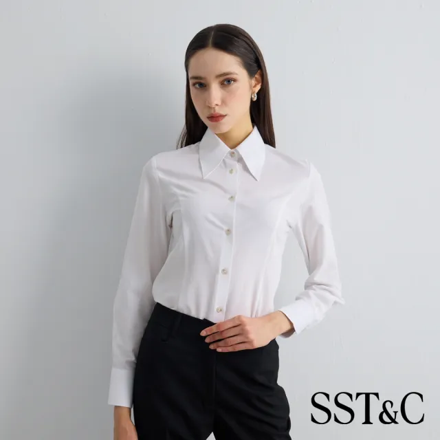 【SST&C】女裝_白色素面修身版襯衫82126905003(限時85折)