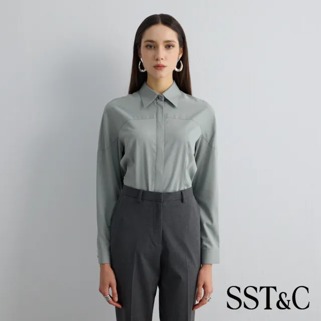 【SST&C】女裝_淺綠色素面標準版襯衫82126905011(限時85折)