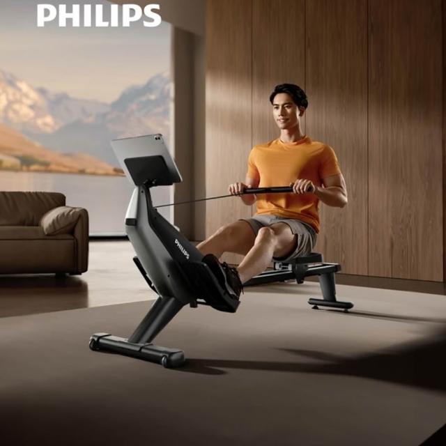 【Philips 飛利浦】FIT3102R 飛利浦智發電磁控划船機-小鯊魚(全身訓練/圓肩駝背/訓練背部肌肉/自行組裝)