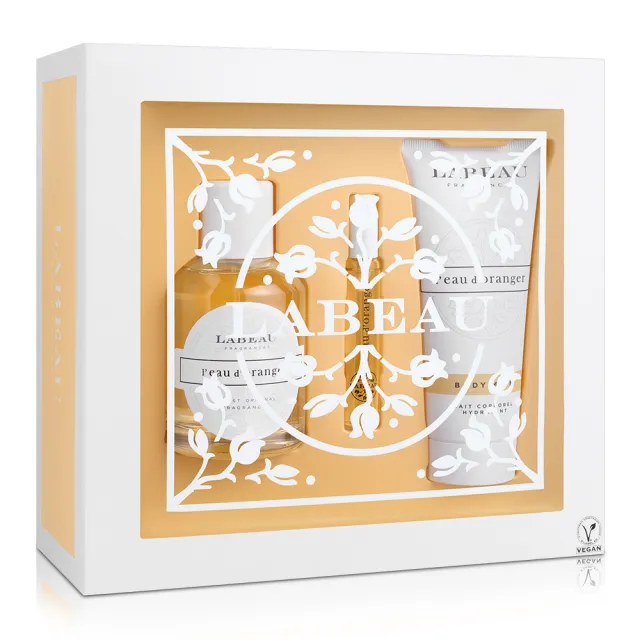 即期品【LABEAU】純淨花園橙花淡香水禮盒-淡香水100ml+小香7.5ml+身體乳100ml(專櫃公司貨)