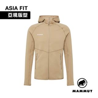 【Mammut 長毛象】Aconcagua ML Hooded Jacket AF 運動刷毛連帽外套 灰沙 男款 #1014-07850