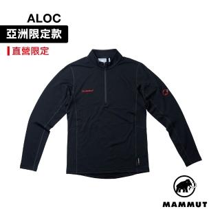 【Mammut 長毛象】Aenergy ML Half Zip Pull AF Classic 保暖半拉鍊長袖排汗衣-紅黑刺繡 男款 #1016-01660