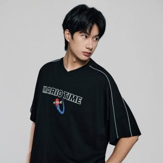 【GIORDANO 佐丹奴】男裝印花短袖T恤 超級瑪利歐銀河電影版系列(09 標誌黑)