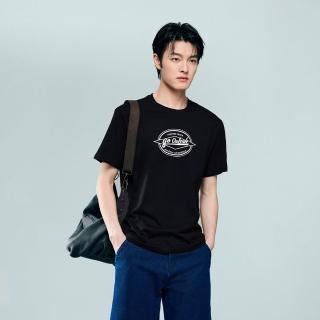【GIORDANO 佐丹奴】男裝純棉字母印花圓領短袖T恤(多色任選)