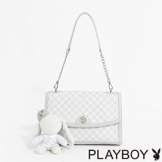【PLAYBOY】PLAYBOY - 翻蓋斜背包 Dream Strider系列 - 灰色