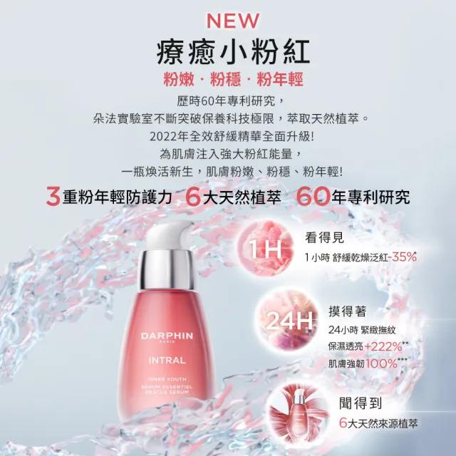 【DARPHIN 朵法】全效舒緩霸氣奢寵組(全效舒緩精華100ml/小粉紅精華)