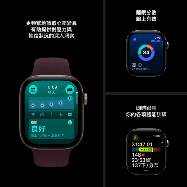 原廠充電全配組【Apple】Apple Watch Series 12 GPS 46mm (鋁金屬錶殼搭配運動型錶帶)
