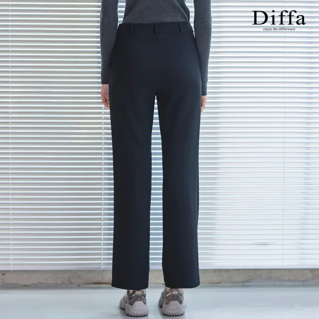 【Diffa】黑色直筒長褲-女