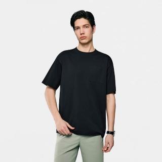 【GIORDANO 佐丹奴】男裝Sorona彈力保型寬鬆口袋素色短袖T恤(多色任選)
