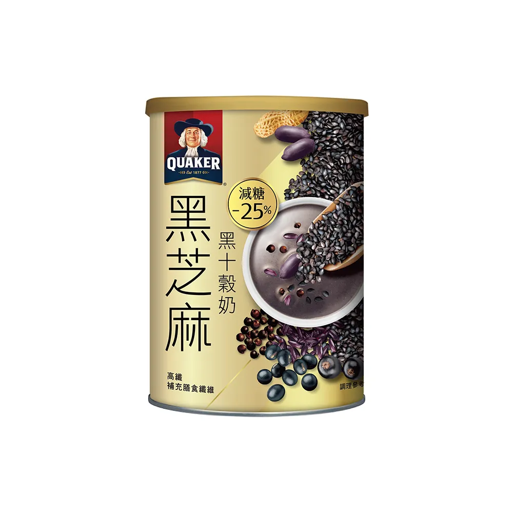 【QUAKER 桂格】黑芝麻黑十穀奶390gx3罐