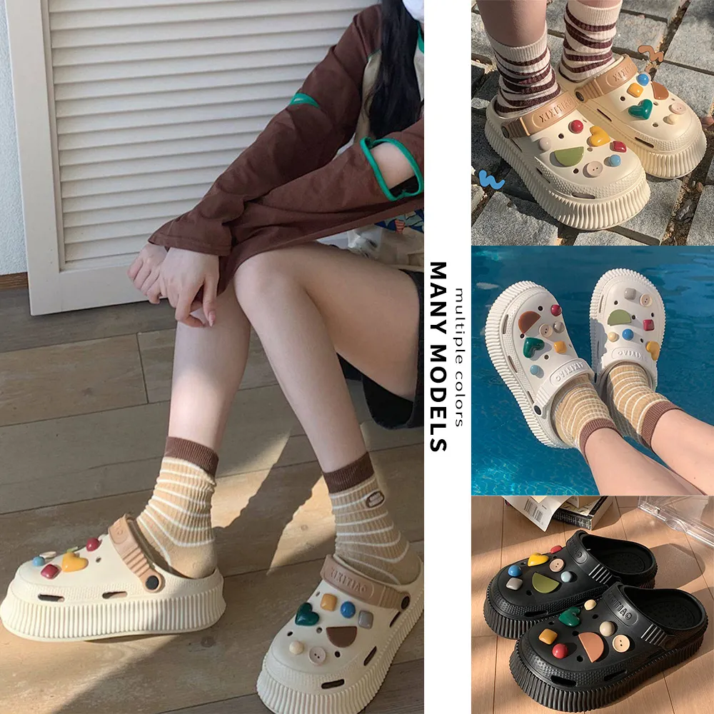 【Amoscova】沙灘洞洞鞋 拖鞋 室外鞋(1693)