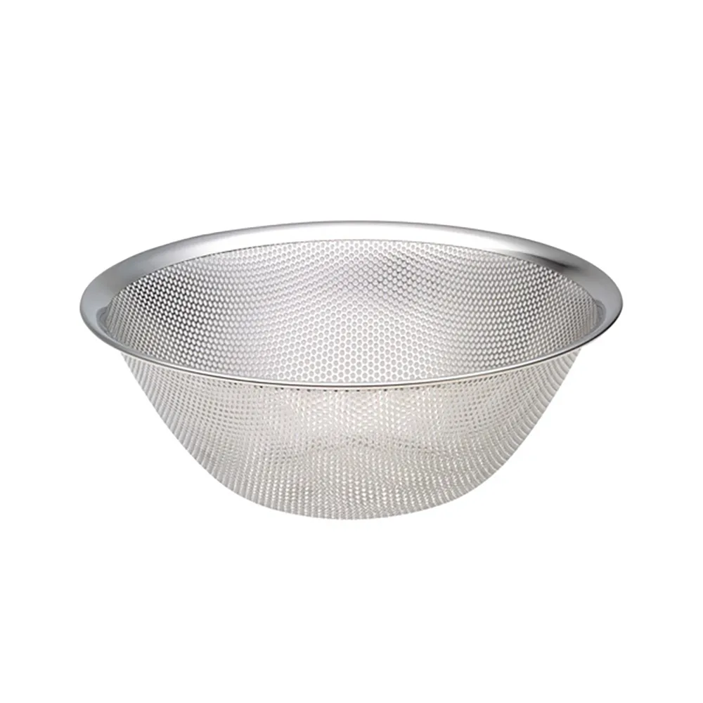 【IUSE】日本製 柳宗理 不鏽鋼漏盆23cm(304不鏽鋼．堅固明亮．一體成形)