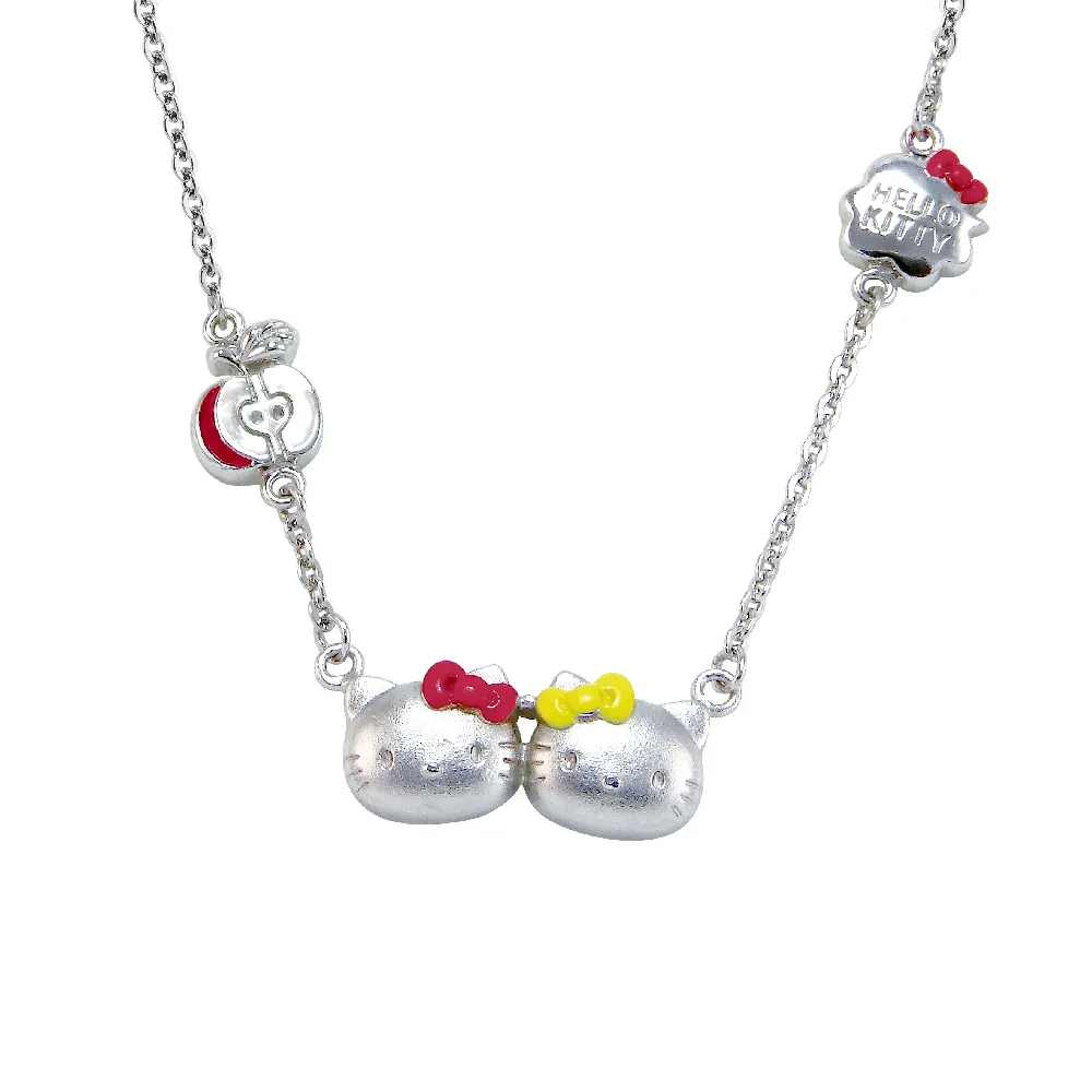 【2sweet 甜蜜約定】Hello Kitty ACTION系列純銀項鍊(Hello Kitty 銀飾)