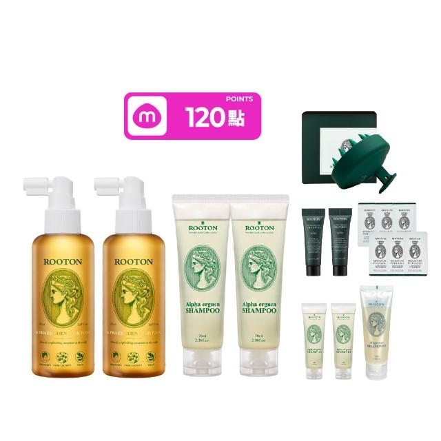 【ROOTON 官方直營】甦活植萃養髮液2入組(甦活植萃養髮150mlx2+洗髮精70mlx2)強健豐盈髮根 頭皮水 頭皮精華