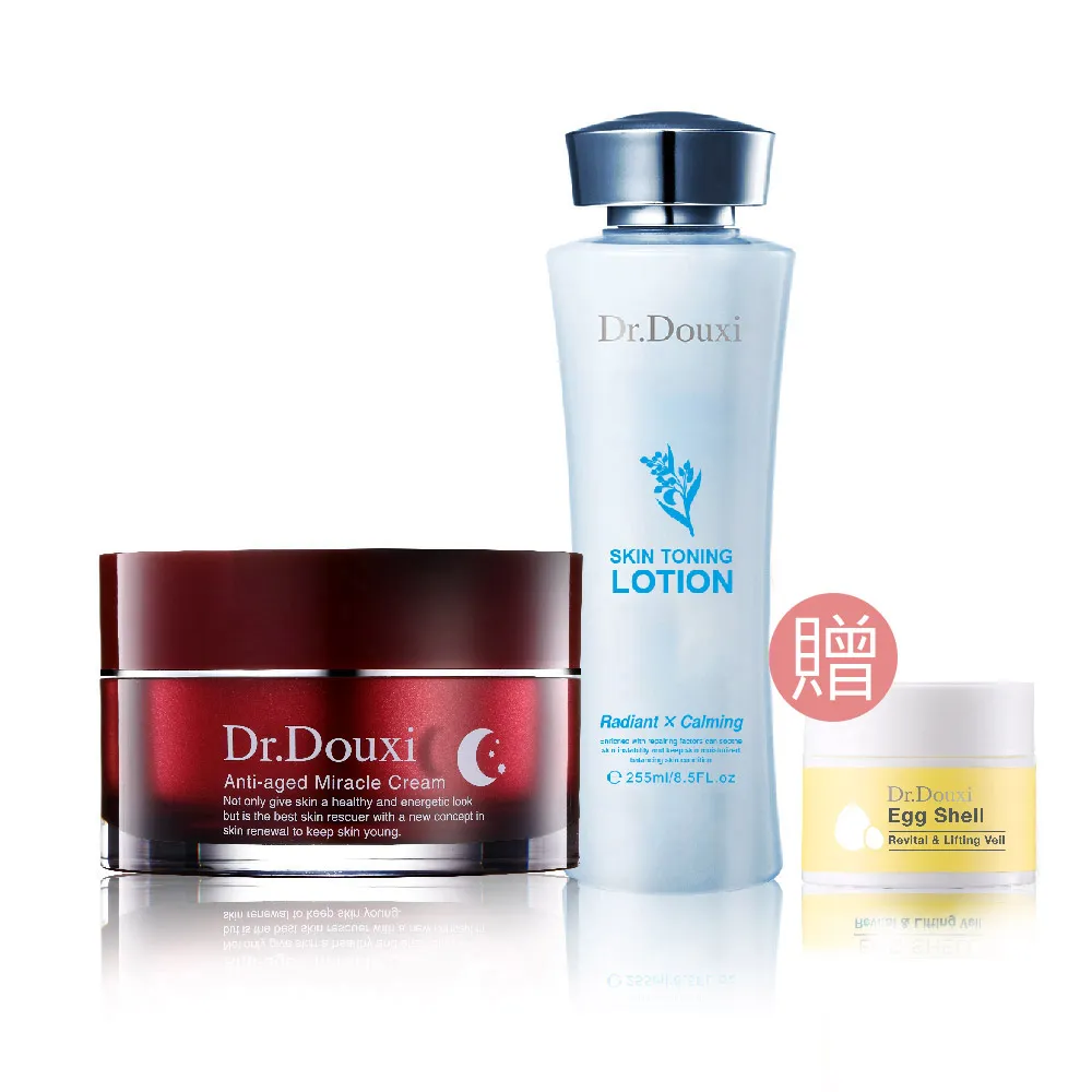 【Dr.Douxi 朵璽】久久慶精選組合-E(熬夜霜50ml+健康水255ml+卵殼膜20g)
