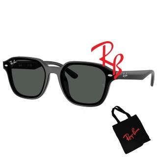 【RayBan 雷朋】亞洲版 時尚太陽眼鏡 RB4458D 601/87 黑框抗UV深灰鏡片 公司貨 (贈RAY BAN托特包)