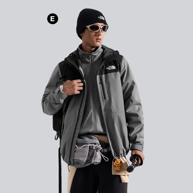 【The North Face】線上獨家款｜男款DRYVENT防水抓絨內裡三合一外套 (多款任選)