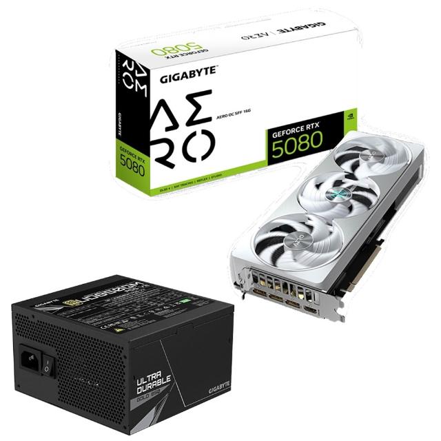 【技嘉】顯卡+電源組★GeForce RTX 5080 AERO OC SFF 16G 顯示卡+技嘉UD850GM PG5 V2 850W金牌電源