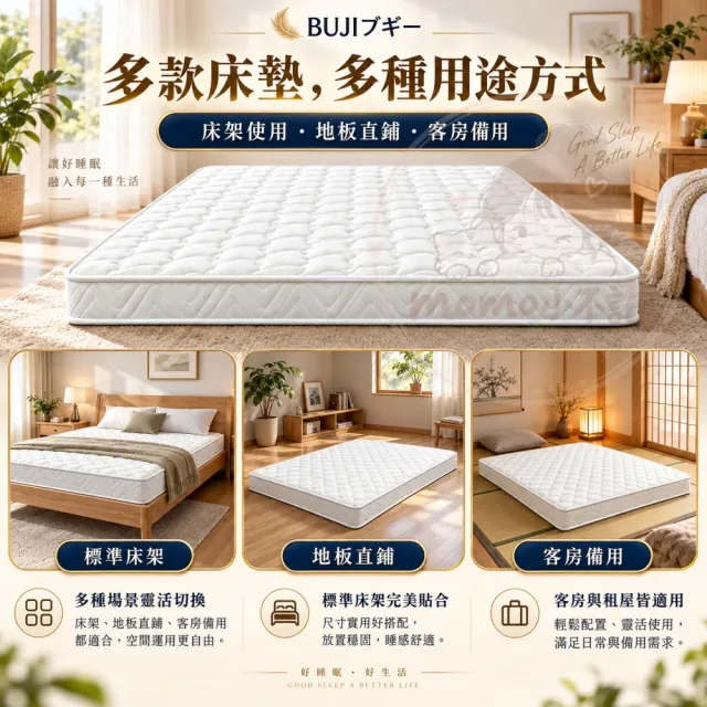 【小不記】獨立筒床墊 5尺 雙人床墊 加厚12cm 記憶床墊 彈簧床墊 睡墊 透氣不悶熱 抗菌防蟎 學生床墊