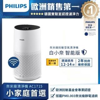 【Philips 飛利浦】奈米級空氣清淨機-白小奈★適用12-14坪(AC1715/80)