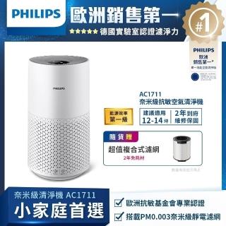 【Philips 飛利浦】奈米級空氣清淨機★適用12-14坪(AC1711/80)