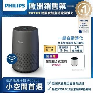 【Philips 飛利浦】奈米級空氣清淨機★適用8-9坪(AC0850/81)