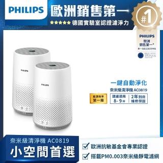 【Philips 飛利浦】買一送一 奈米級空氣清淨機 雙入組(AC0819)