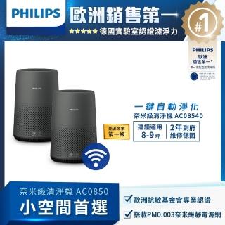【Philips 飛利浦】奈米級空氣清淨機★適用8-9坪(雙入組)(AC0850/81)