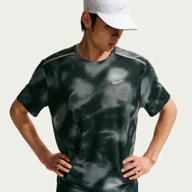 【NIKE 耐吉】短袖上衣 男 T恤 訓練 慢跑 快乾 AS M NK DF UV MILER AOP SS 灰 IV4815-010(其他規格)