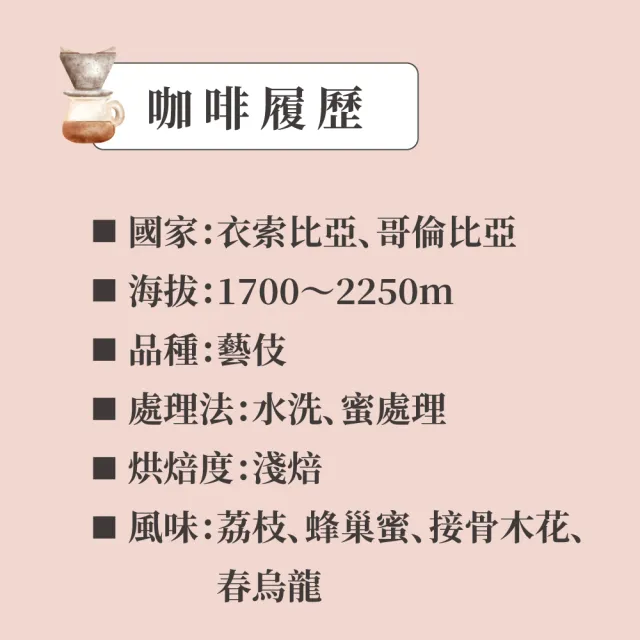 【想望咖啡】春花荔．藝伎特調 掛耳包（淺焙）｜荔枝、蜂巢蜜、接骨木花、春烏龍  (10入x1盒)