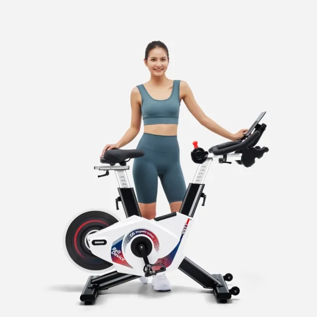 【BGYM 比勁】S977 高精度磁控後驅飛輪車『搖滾彩虹』(Zwift/台灣製造/健身腳踏車/室內腳踏車/技師安裝)