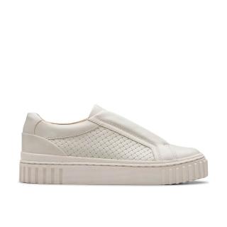 【Clarks】小街頭系列 Mayhill Bay 編織鞋面LOOK套入餅乾鞋 女款 (CLF81207C白色)