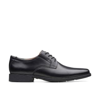 【Clarks】都會紳士 Tilden Plain 男款寬楦素面紳士鞋 (CLM10350D黑色)