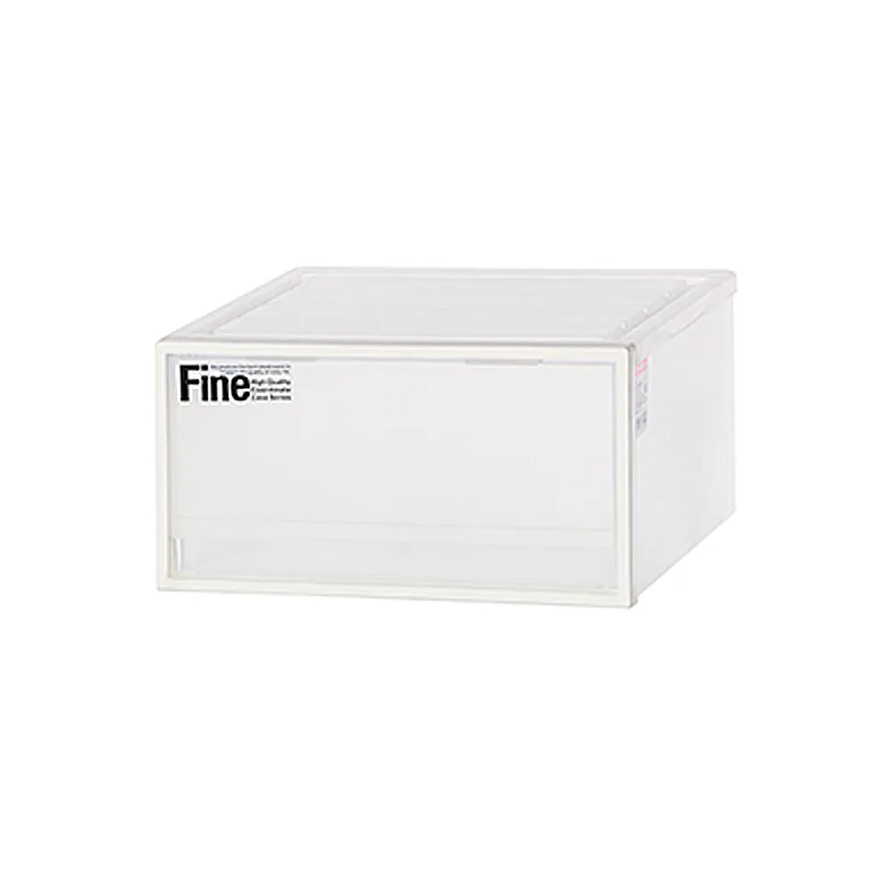【KEYWAY 聯府】面寬40cm Fine單抽屜整理箱20L-4入(單抽x4 塑膠收納、衣物置物、日系無印風 CK71)