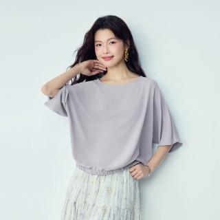 【GIORDANO 佐丹奴】女裝船領蝙蝠袖寬鬆紋理襯衫(多色任選)