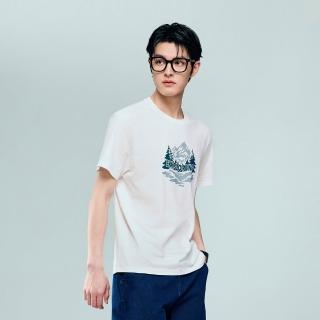 【GIORDANO 佐丹奴】男裝戶外登山印花圓領短袖T恤(多色任選)