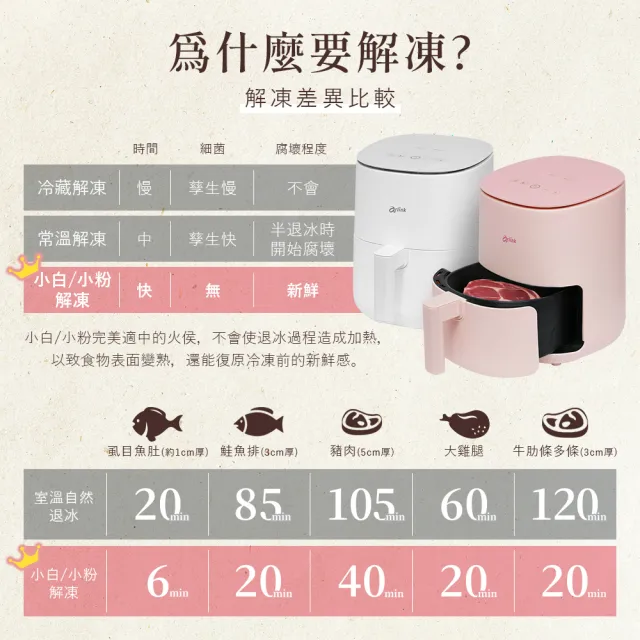 【Arlink】2.5L 液晶觸控極速解凍 小型氣炸鍋 精準控溫 /氣炸/空氣炸鍋/小炸鍋/中秋、烤肉、無煙